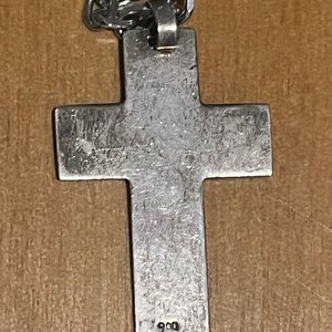 Cadena y Dije Cruz Grande de Plata 900 - imagen 2