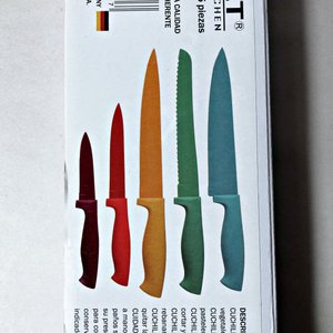 Dos Juegos de 5 Cuchillos Comet Kitchen con Hojas de Colores y Mangos Ergonómicos - imagen 2