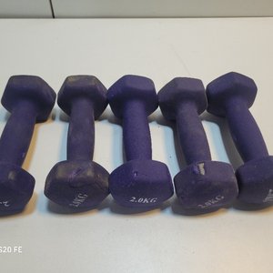 5 Mancuernas Violetas de 2 kg Cada Una - imagen 5