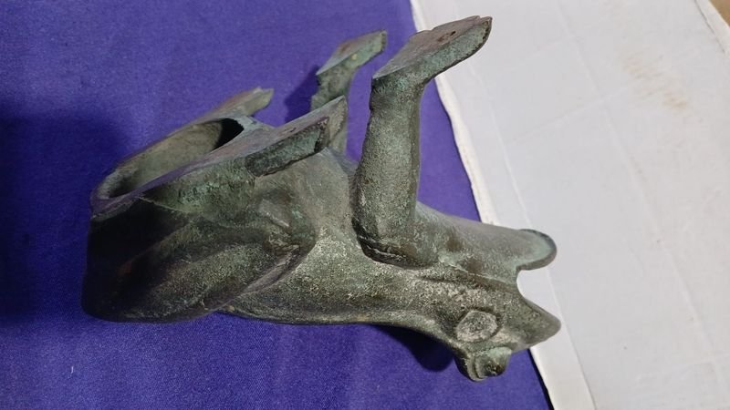 Bronce Hermoso Sapo de Bronce con Peso y Dimensiones - imagen 6