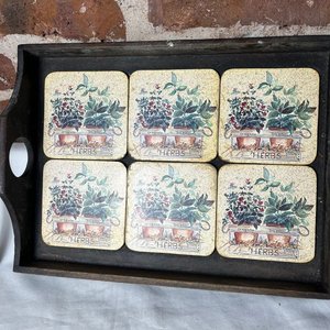 Bandeja Decorativa con Azulejos de Hierbas - imagen 5