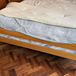 Cama de Dos Plazas con Cabecera Esterillada en Madera - imagen 3