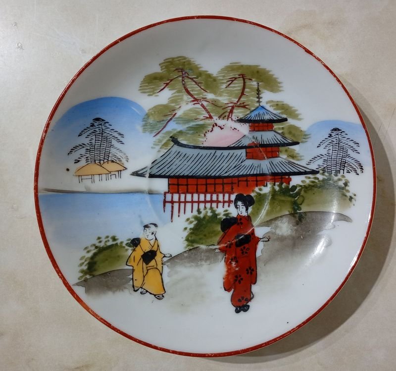 Platillos de Porcelana JAPONESA con Geishas - imagen 2