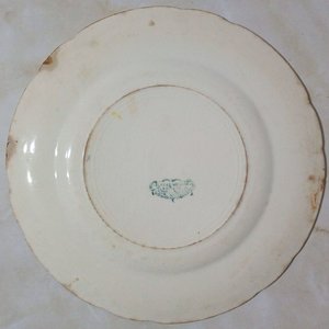 Plato Infantil Antiguo Loza Inglesa Alfred Meakin Royal Marigold "Railroad Pattern" - imagen 4