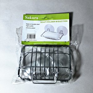 Doce Jaboneras con Ventosa Sakura de Acero Cromado - imagen 3