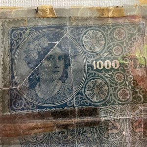 Billete de 1000 Coronas Austrohúngaras de 1902 y Bandera de Alemania - imagen 4