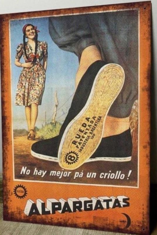 Lote anterior: Cartel decorativo de alpargatas rueda