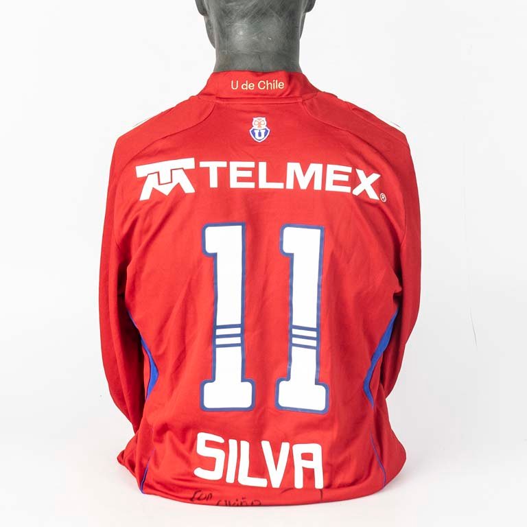 Camiseta de Universidad de Chile de utilería marca adidas N°11 de Santiago Silva segunda equipación - imagen 2