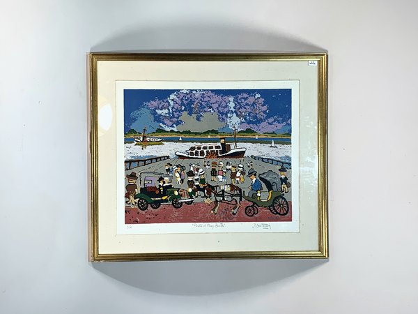 Serigrafía "Puerto de Fray Bentos" de Jorge Centurión - 51 x 40 cm - imagen 1