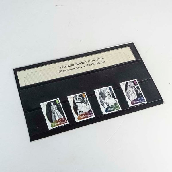 4 Sellos Mint Islas Malvinas 60° Aniversario Coronación Reina Elizabeth II - imagen 1