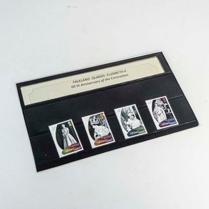 4 Sellos Mint Islas Malvinas 60° Aniversario Coronación Reina Elizabeth II - imagen 1