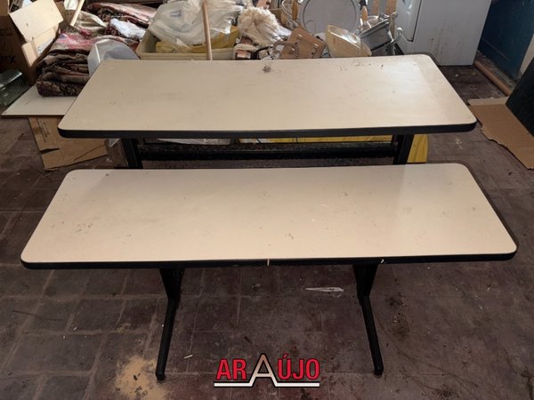 Escritorio Plegable Metálico Blanco