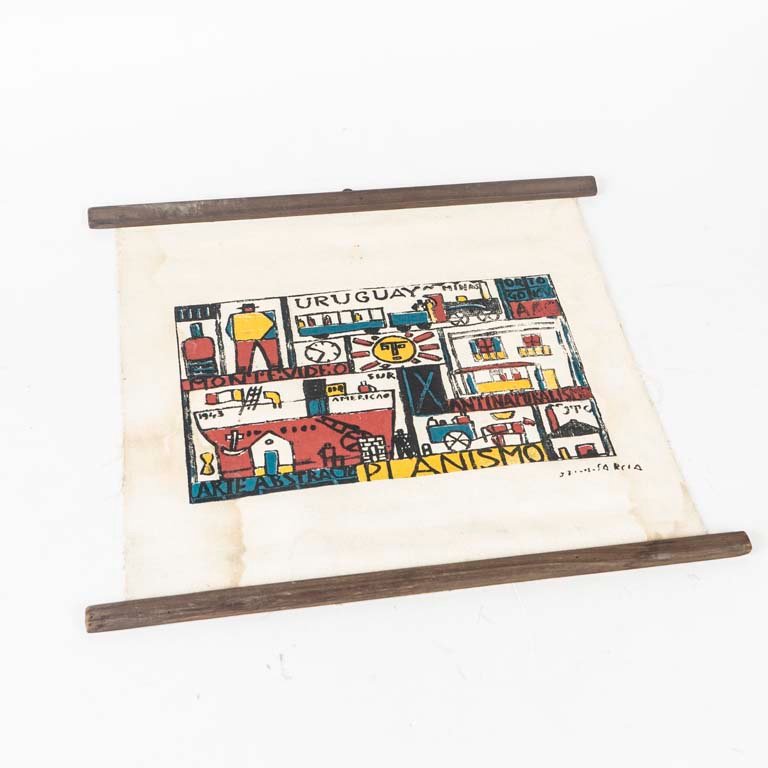 Tapiz Moderno Estilo Torres García - 44 x 47 cm