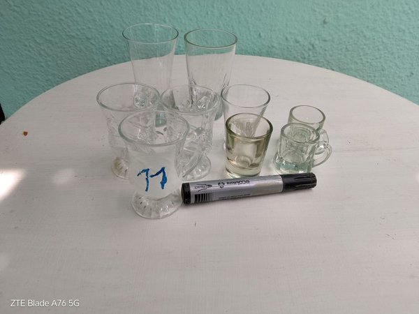 Vasos de vidrio en buen estado