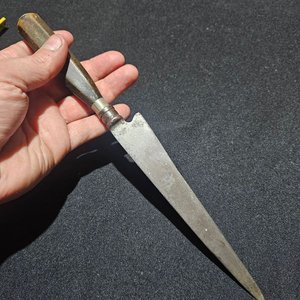 Cuchillo antiguo con rastro de cuño y cabo original - imagen 3