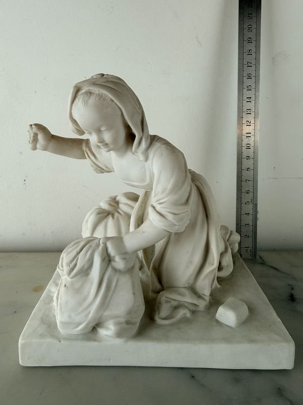 Figura "La Lavandera" en Biscuit Sèvres Siglo XIX