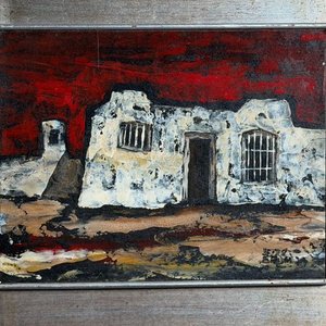 Pintura "Casa Colonial" de Héctor Brum, Acrílico sobre Fibra - imagen 2