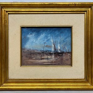 Oleo "Marina" de Juan Pedro Paz - 20 x 24 cm - imagen 2