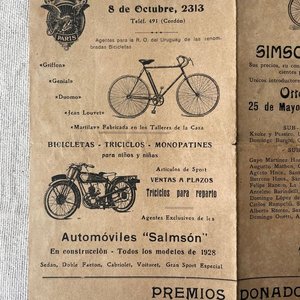 Programa Oficial de Carreras Ciclistas Federación Uruguaya 1927-28 - imagen 9