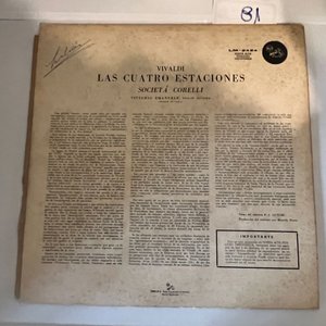 Lote anterior: Disco de Vinilo Vivaldi Las Cuatro Estaciones RCA Victor