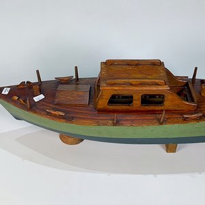 Maqueta de Yate en Madera Color Verde - 61 cm - imagen 2