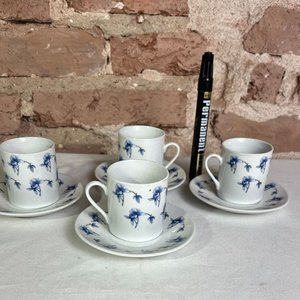 Juego de Café con 4 Pocillos y Platillos Decorados - imagen 4
