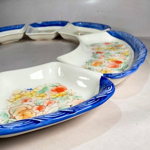 Gran Copetinero "Made in Italy" de Cerámica con Frutas y Guarda Azul - 8 Piezas - imagen 2