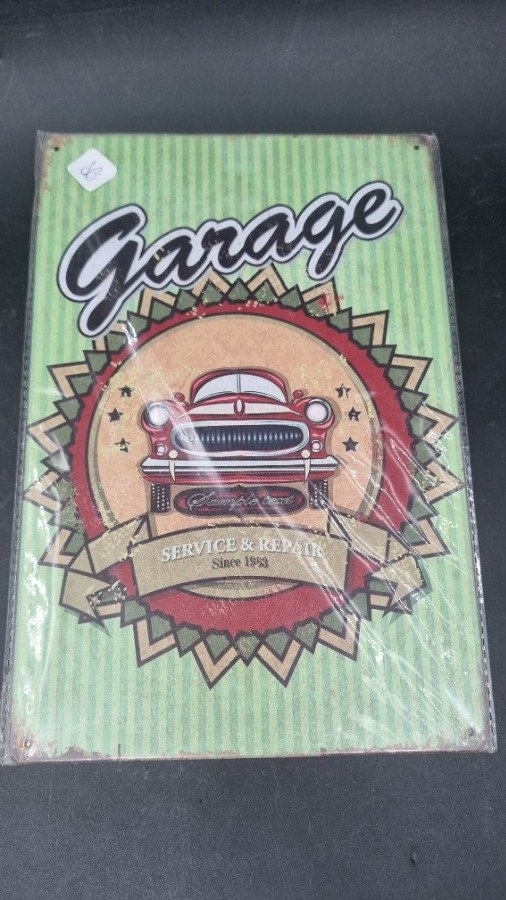 Chapa Decorativa Estilo Vintage "Garage Service & Repair"