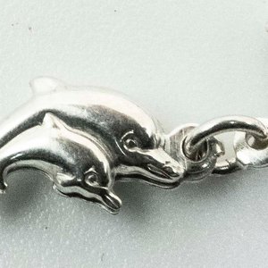 Pulsera de Plata con Delfines - 18 cm - imagen 2