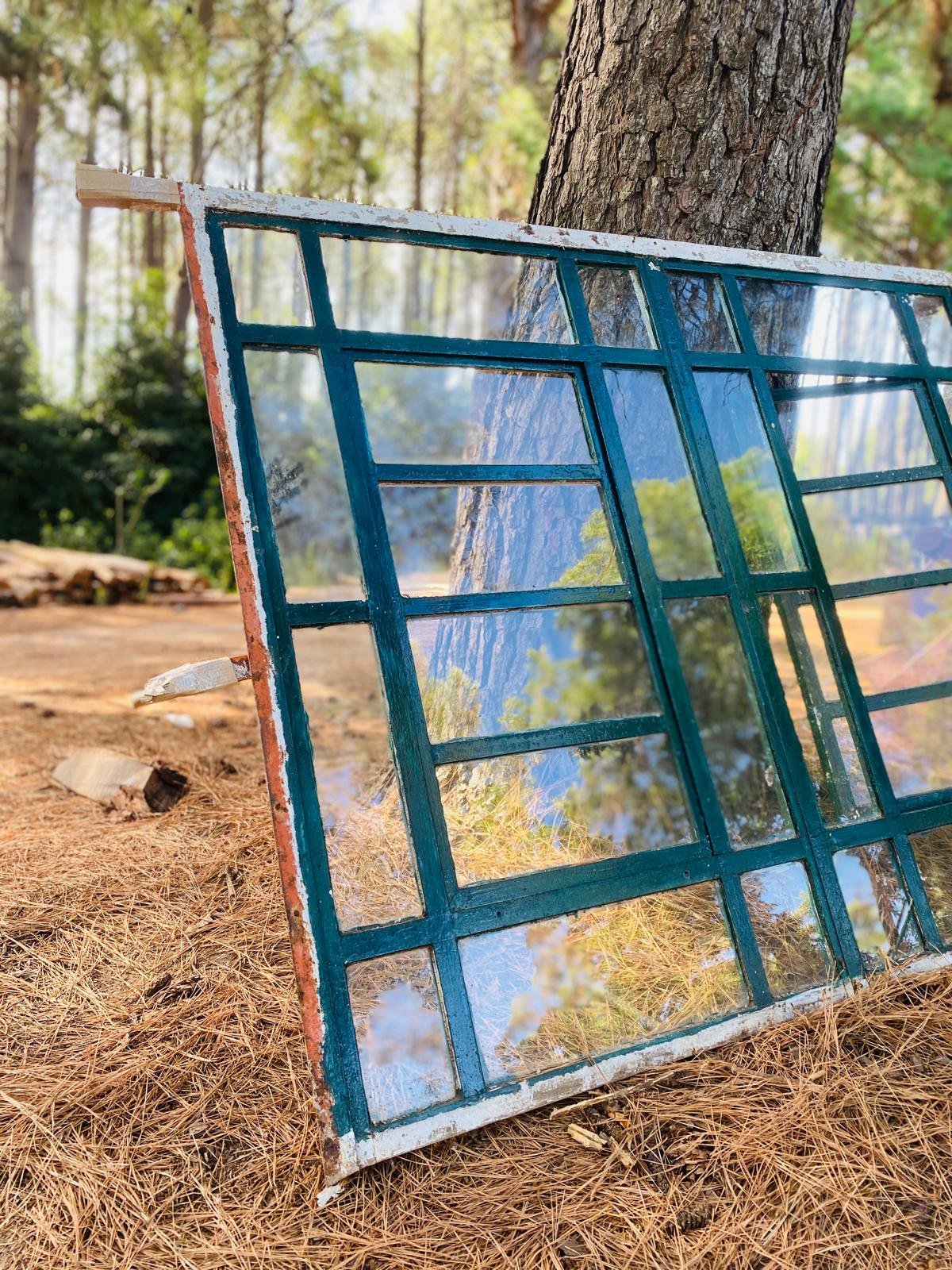 Item ventana-en-hierro-color-verde-con-vidrios-170x120m - Image 1