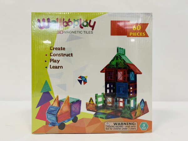 Juego de Bloques Magnéticos 3D Wellooplay - 60 Piezas - imagen 1