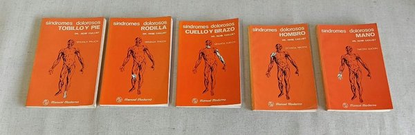 Lote de 5 libros sobre Síndromes Dolorosos: Tobillo y Pie, Rodilla, Cuello y Brazo, Hombro, Mano