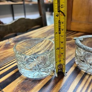 Lote de 3 pequeños ceniceros y recipientes de cristal tallado - imagen 4
