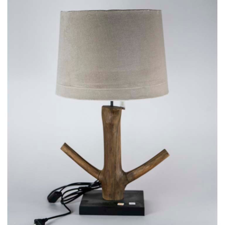 Lámpara de mesa con base de PVC y pantalla aterciopelada - imagen 1