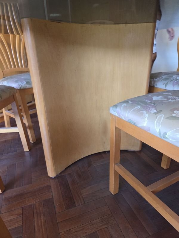 Gran juego de comedor en guatambú macizo - imagen 8