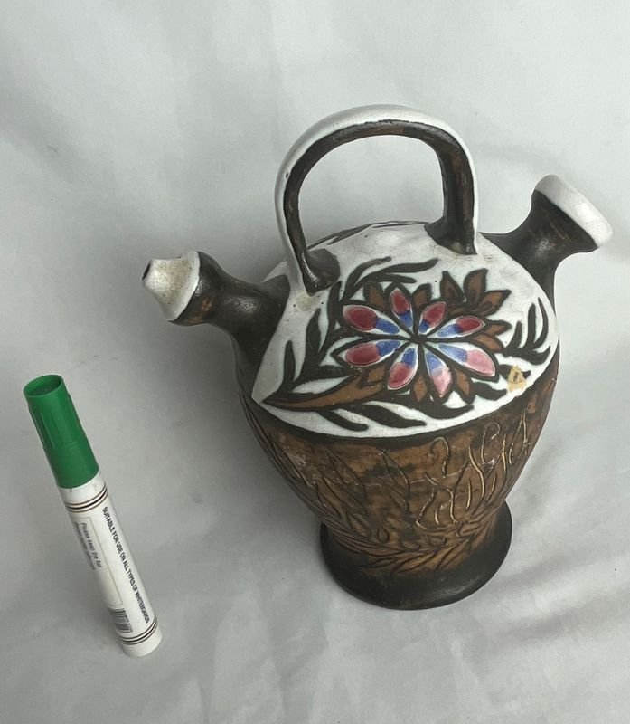Botijo de cerámica con diseño floral - imagen 6