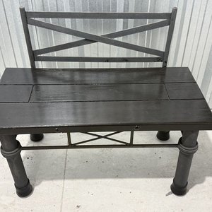 Juego de Jardín Metálico y Madera Oscura - imagen 16