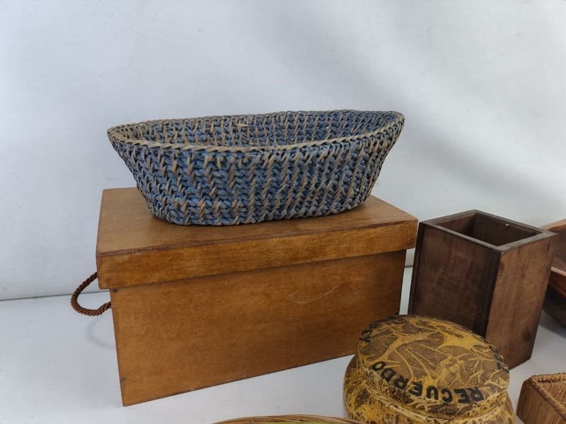 Cajitas y canastitos en madera y mimbre - Accesorios para el hogar - imagen 5