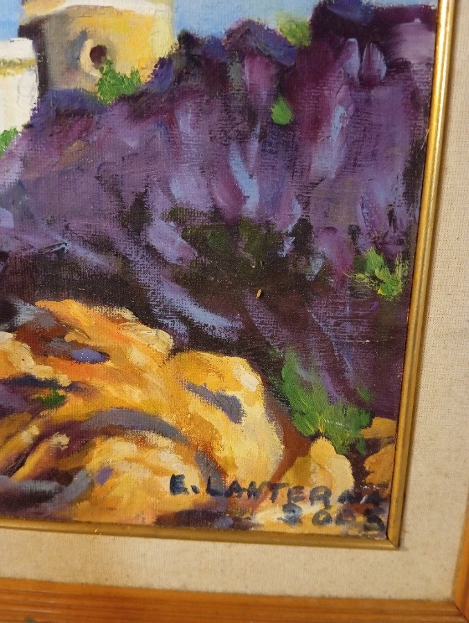 Pintura al Óleo de Faro y Paisaje - imagen 5