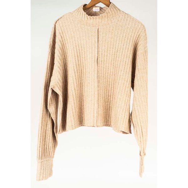 Buzo Zara Manga Larga Talle M Beige Mujer