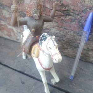 Figura Antigua de Indio a Caballo - imagen 4