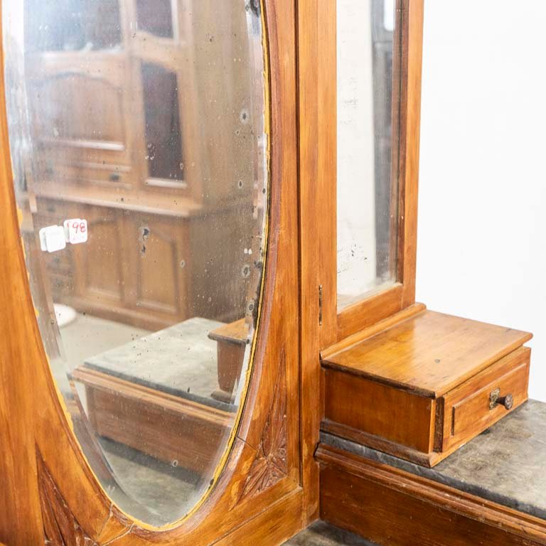Cómoda con tres espejos y seis cajones para restaurar - imagen 3