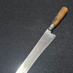 Cuchillo de Cocina Antiguo "Cazador D Coronado" Hoja 26cm Cabo Original - imagen 8
