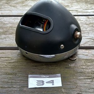 Farol de Moto Cromado y Espejo Retrovisor Negro - imagen 4
