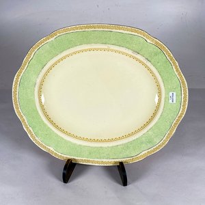 Gran Fuente Oval Inglesa Alfred Meakin "Marigold" con Guarda Verde - imagen 2