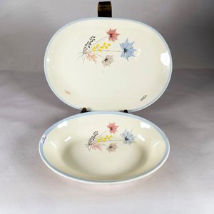 Lote siguiente: Bandeja y Fuente Loza Inglesa Lola Uruguay Decorado Hojas Otoñales
