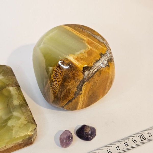 Cenicero y pisapapeles de piedra con piedras de amatista - imagen 2