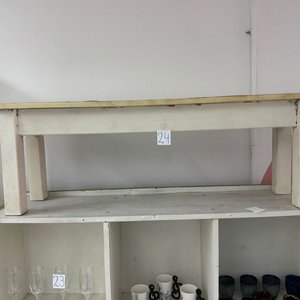 Banco Base Blanco de Madera Rectangular - imagen 1