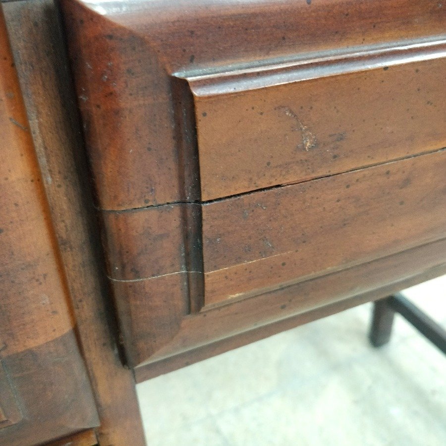 Escritorio de madera maciza con 4 cajones y herrajes metálicos - imagen 7
