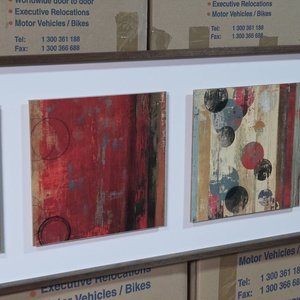 Tríptico Moderno Decorativo con Marcos de Madera - imagen 4